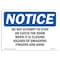 Signmission OSHA Notice, 5" Height, Do Not Attempt To Stop Or Catch The Door Sign, 7" X 5", Landscape OS-NS-D-57-L-11073 - alternate 1